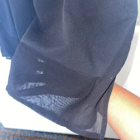 Allen Solly Women's Black Sleeveless Midi Dress Size M - Elegant Casual Summer - Picture 7 of 11